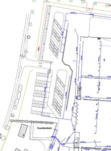 Lageplan Entwässerung Industriestraße